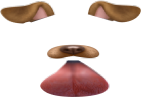 Dog Noseand Ears Snapchat Filter Elements PNG Image