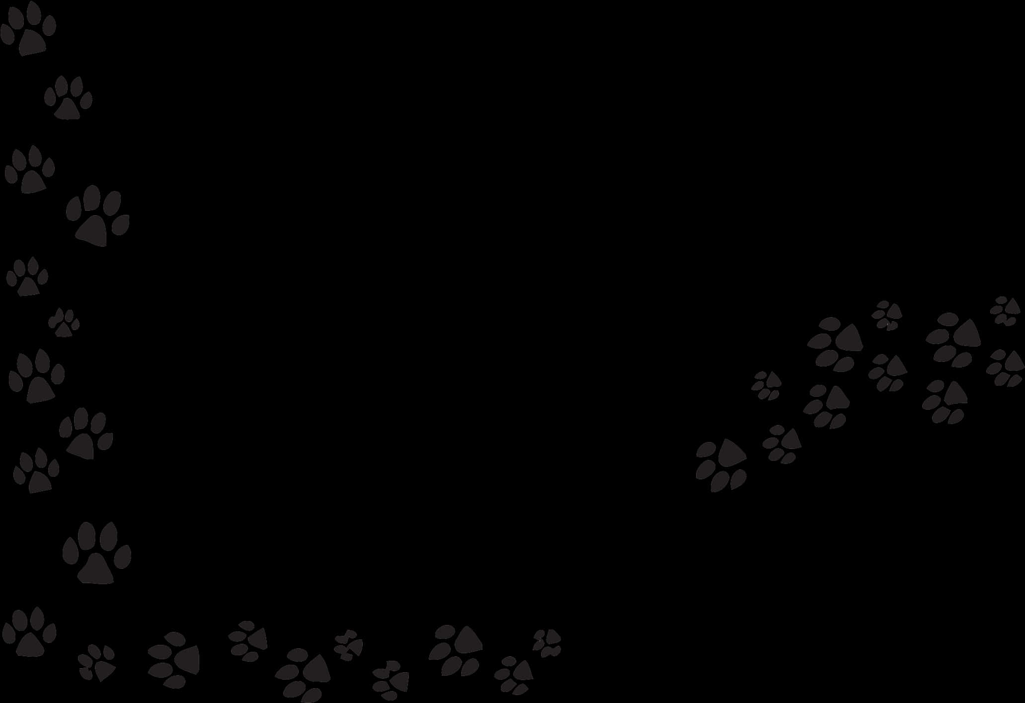 Dog Paw Prints Pattern PNG Image