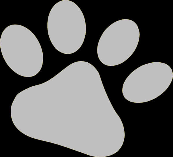 Dog Paw Silhouette Graphic PNG Image