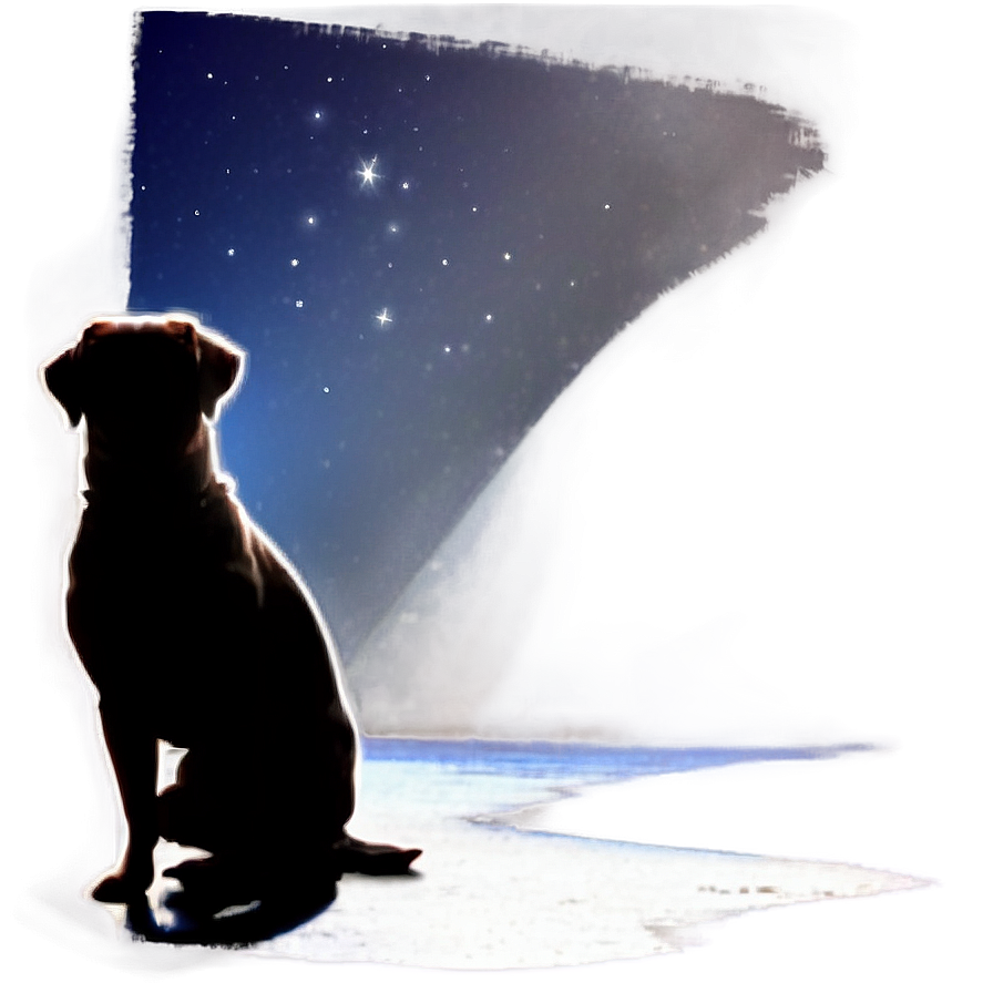 Dog Silhouette In Moonlight Png Jng PNG Image