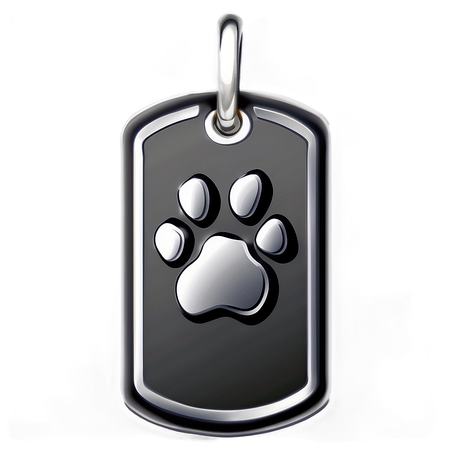 Dog Tag With Paw Print Png 06122024 PNG Image