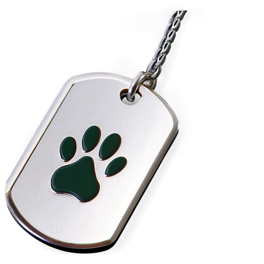 Dog Tag With Paw Print Png 93 PNG Image