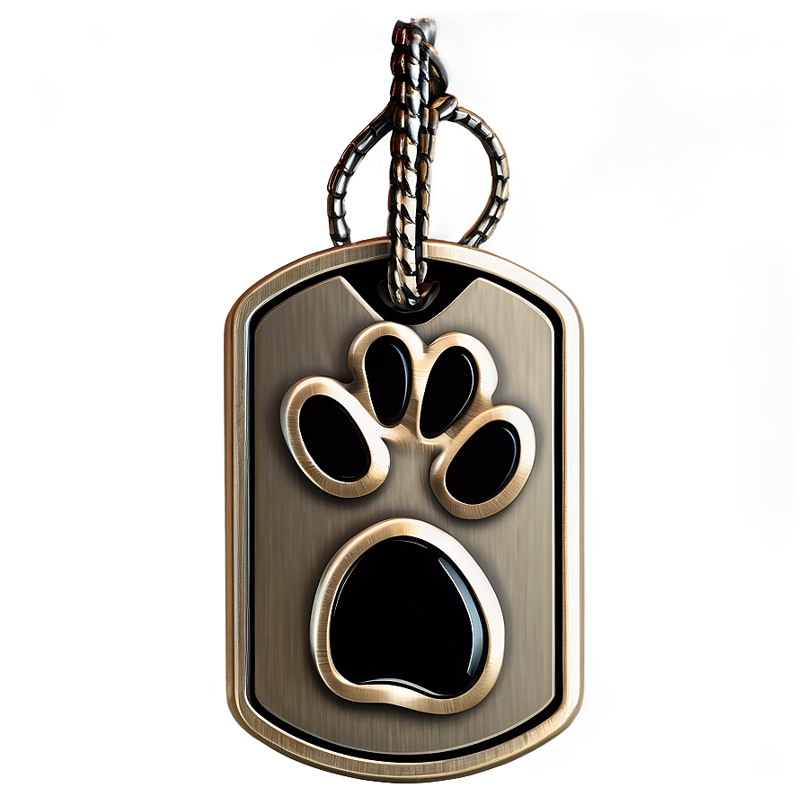 Dog Tag With Paw Print Png Bsd PNG Image