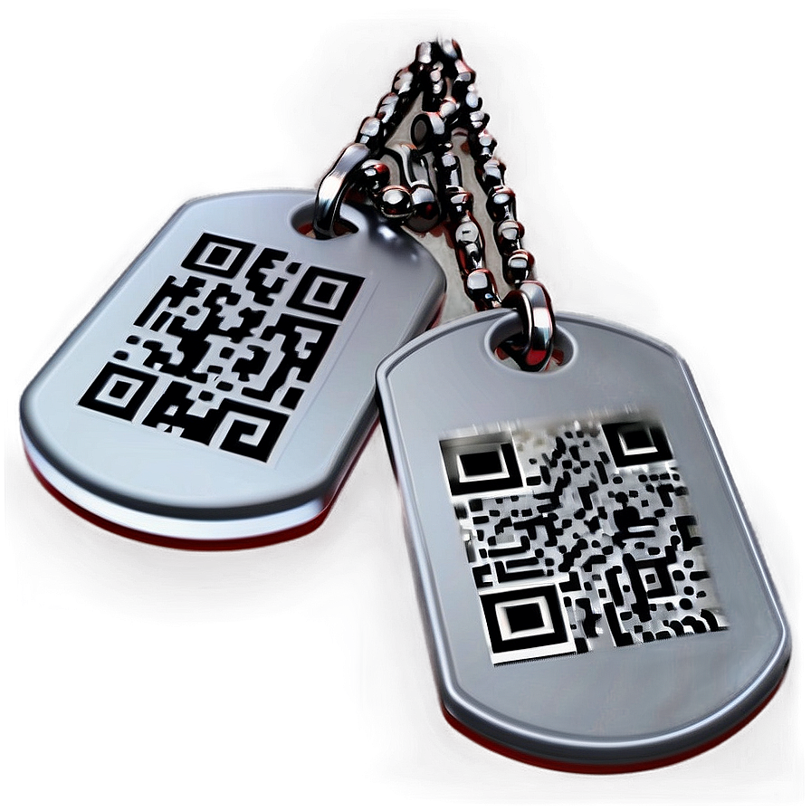 Dog Tags With Qr Code Png Hse48 PNG Image