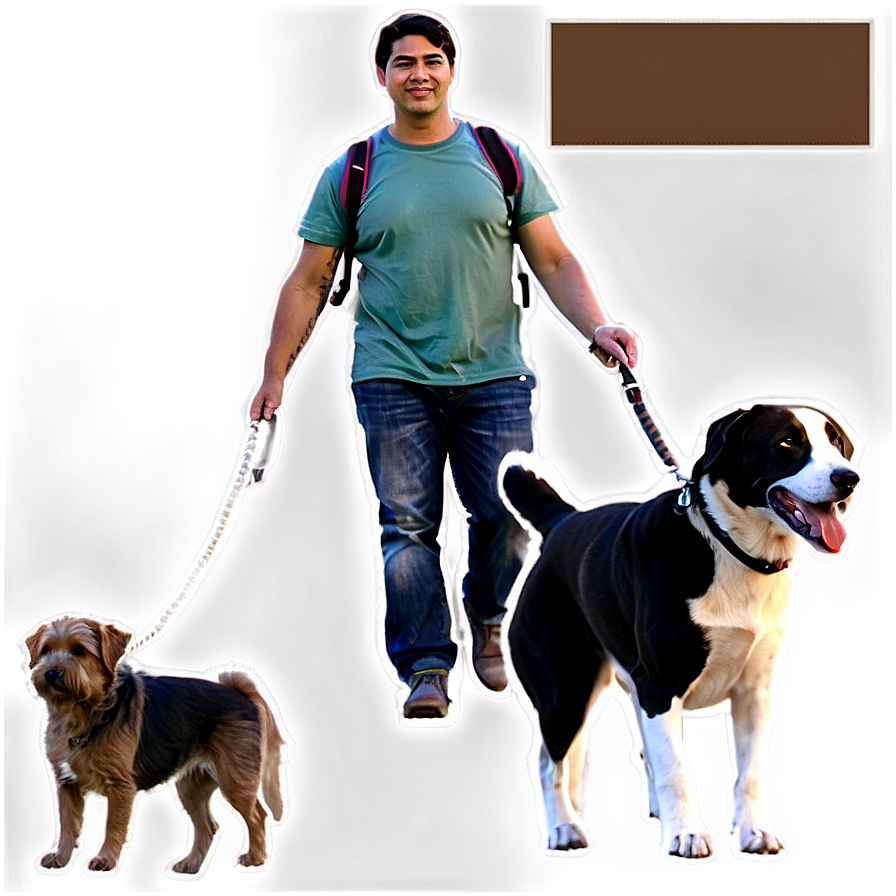 Dog Walking B PNG Image