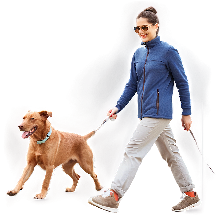 Dog Walking Exercise Png Wbc PNG Image