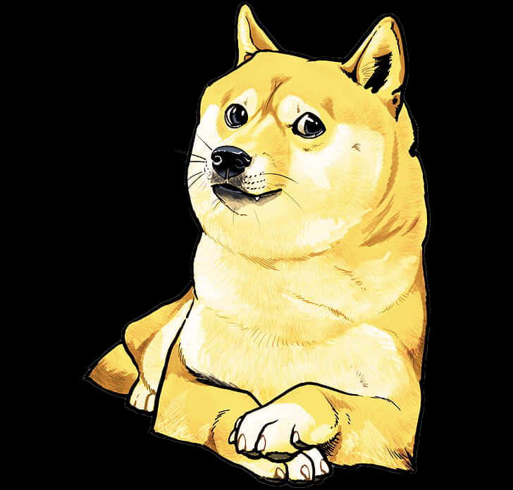 Doge Meme Classic Illustration PNG Image