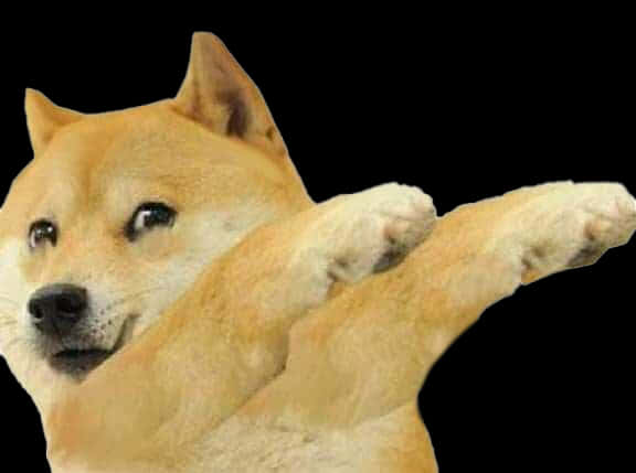 Doge_ Meme_ Dabbing_ Pose PNG Image