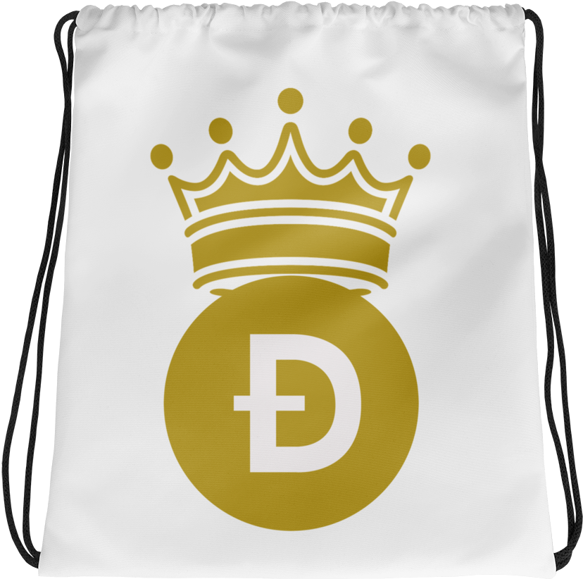 Dogecoin Branded Drawstring Bag PNG Image