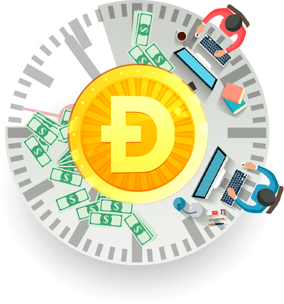 Dogecoin Cryptocurrency Concept PNG Image