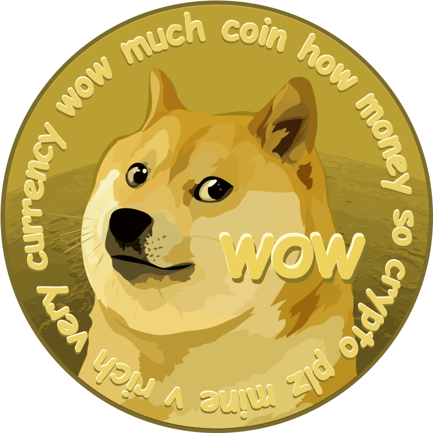 Dogecoin Meme Cryptocurrency PNG Image