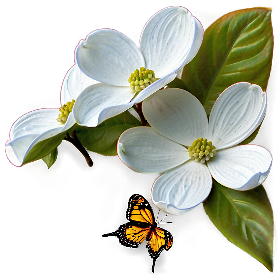 Dogwood And Butterfly Png 67 PNG Image