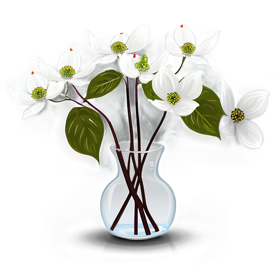 Dogwood In Vase Png Bwv PNG Image