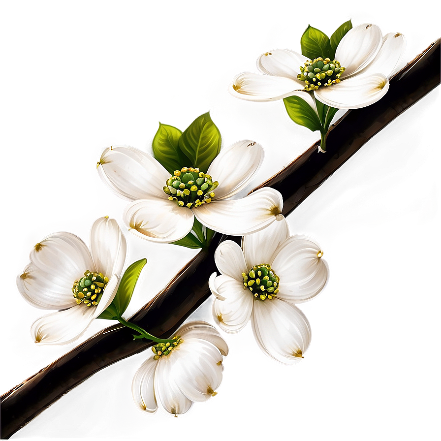 Dogwood On Branch Png Ovp97 PNG Image