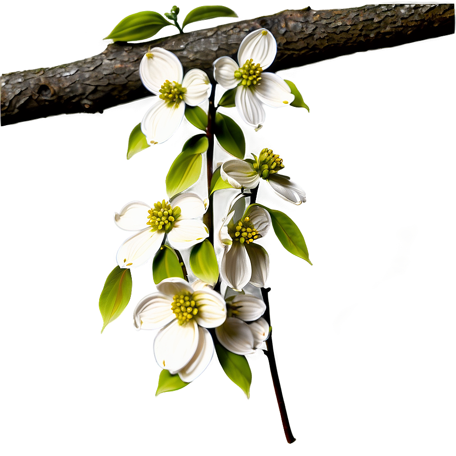 Dogwood On Branch Png Rgt35 PNG Image