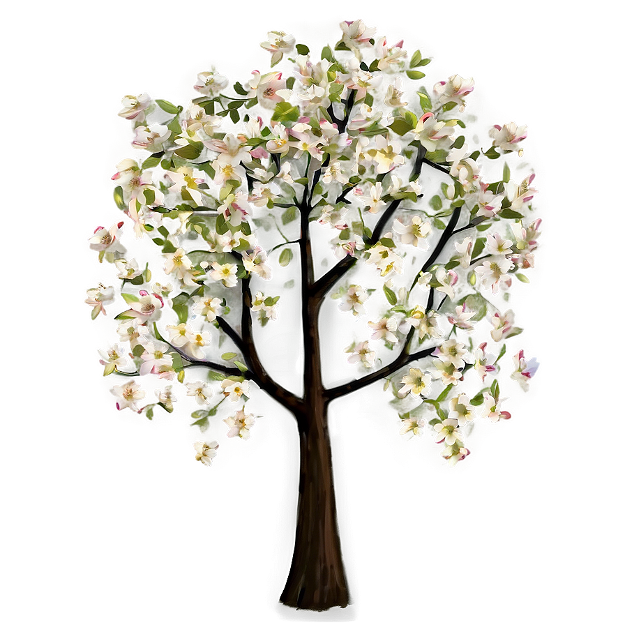 Dogwood Tree At Sunset Png Qvr99 PNG Image