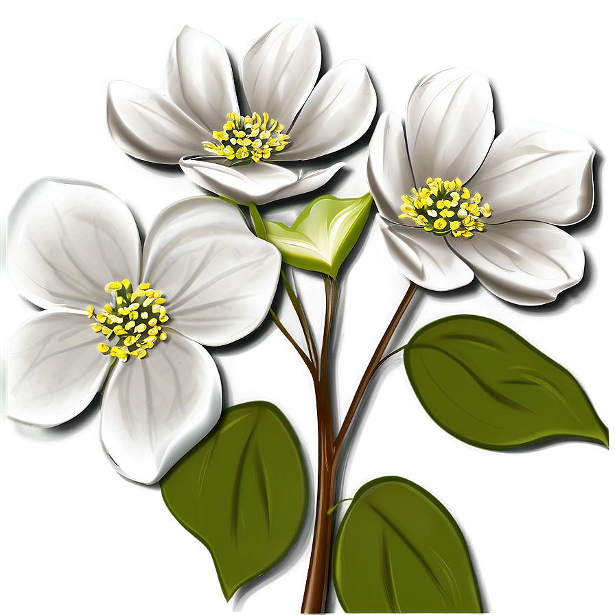 Dogwood Tree Line Art Png 74 PNG Image