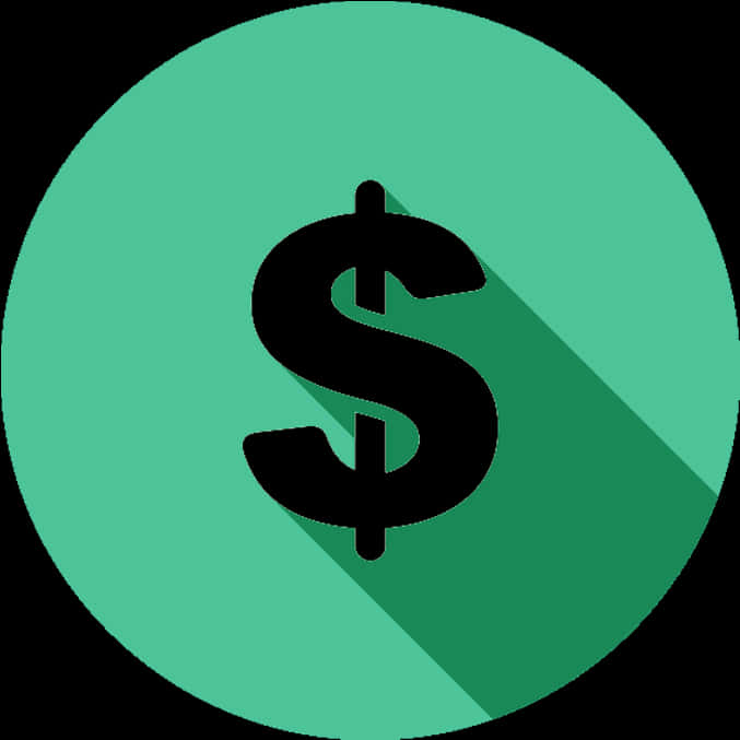 Dollar Sign Icon Green Background PNG Image