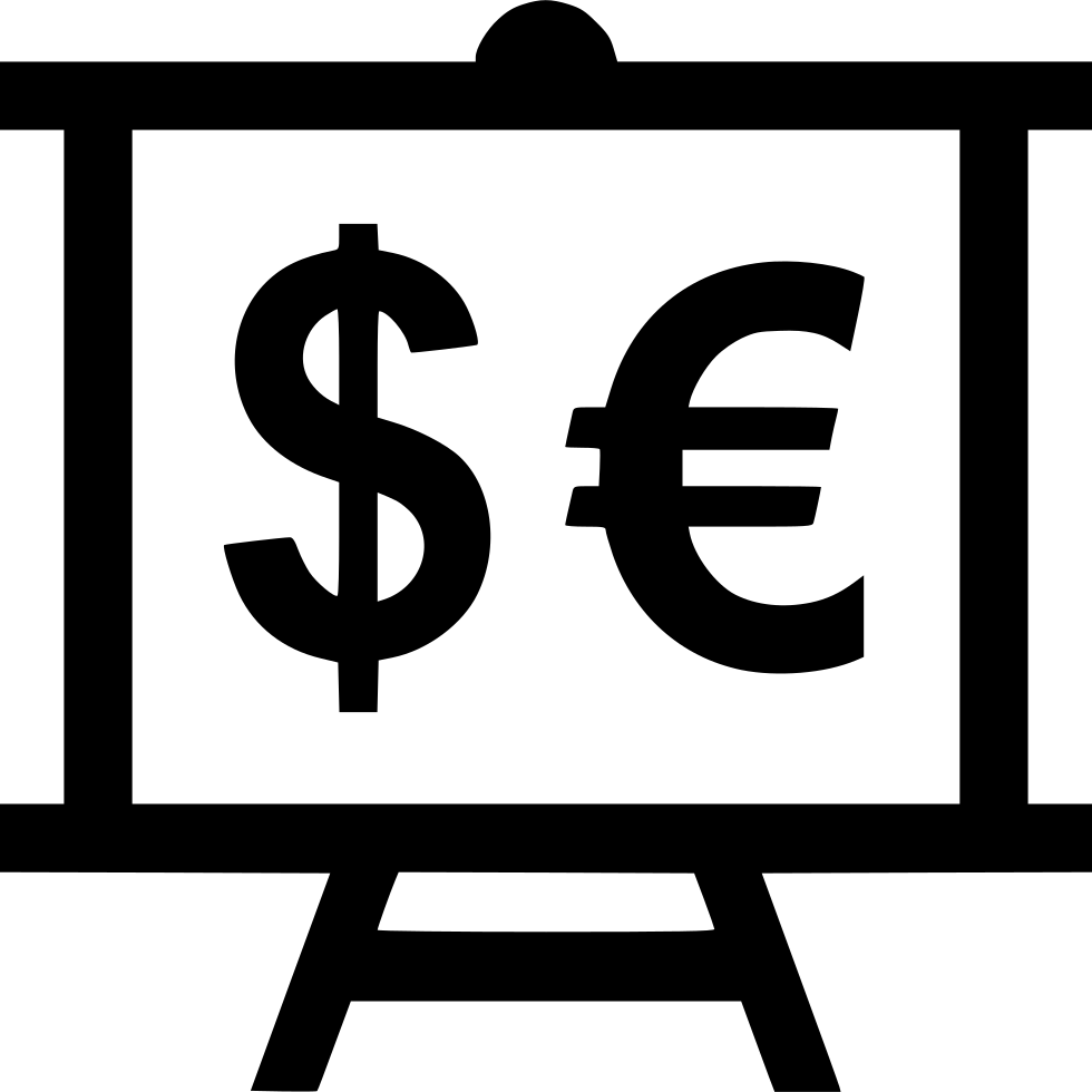 Dollarand Euro Signs Presentation PNG Image