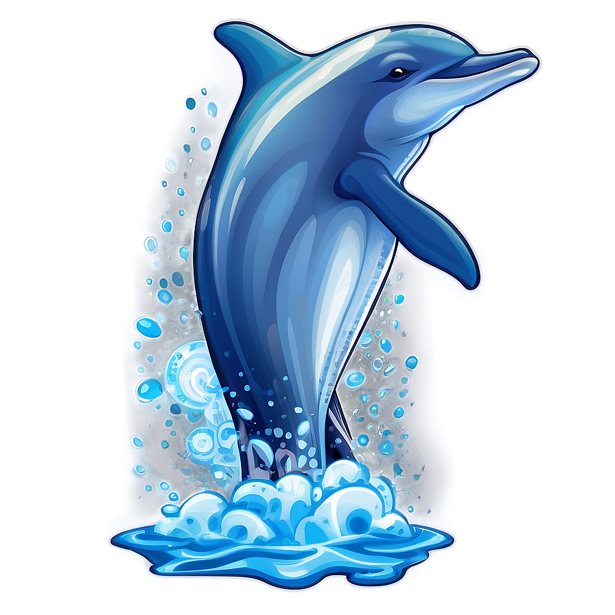 Dolphin Illustration Png Dcv65 PNG Image