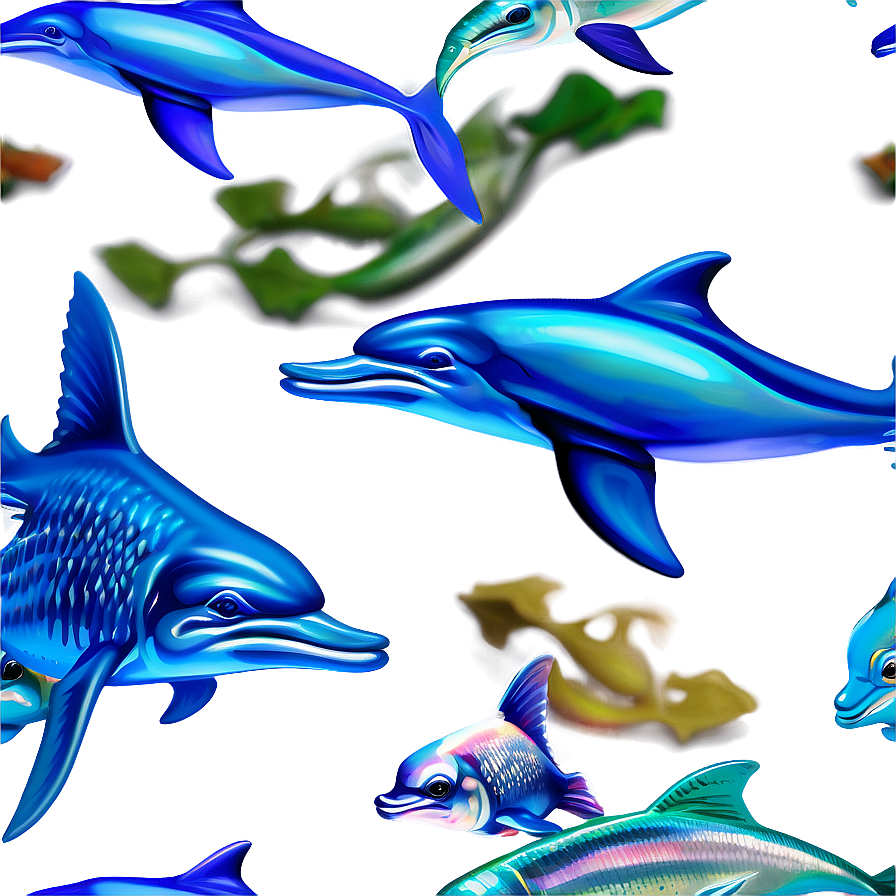 Dolphins And Fish Png Ypb20 PNG Image