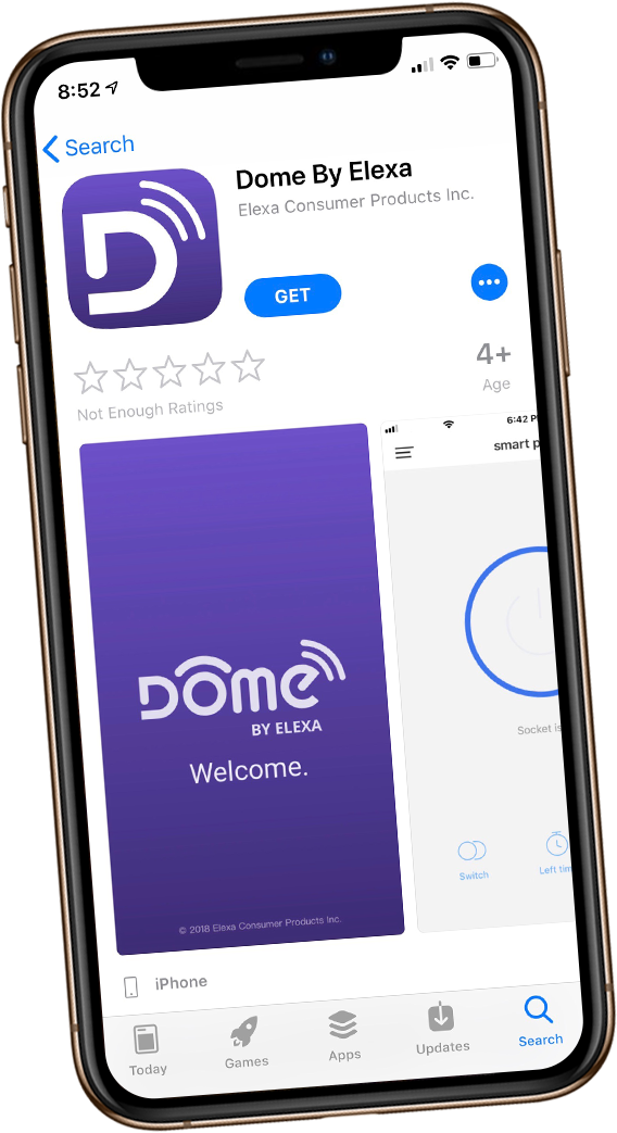 Dome By Elexa App Screen PNG Image