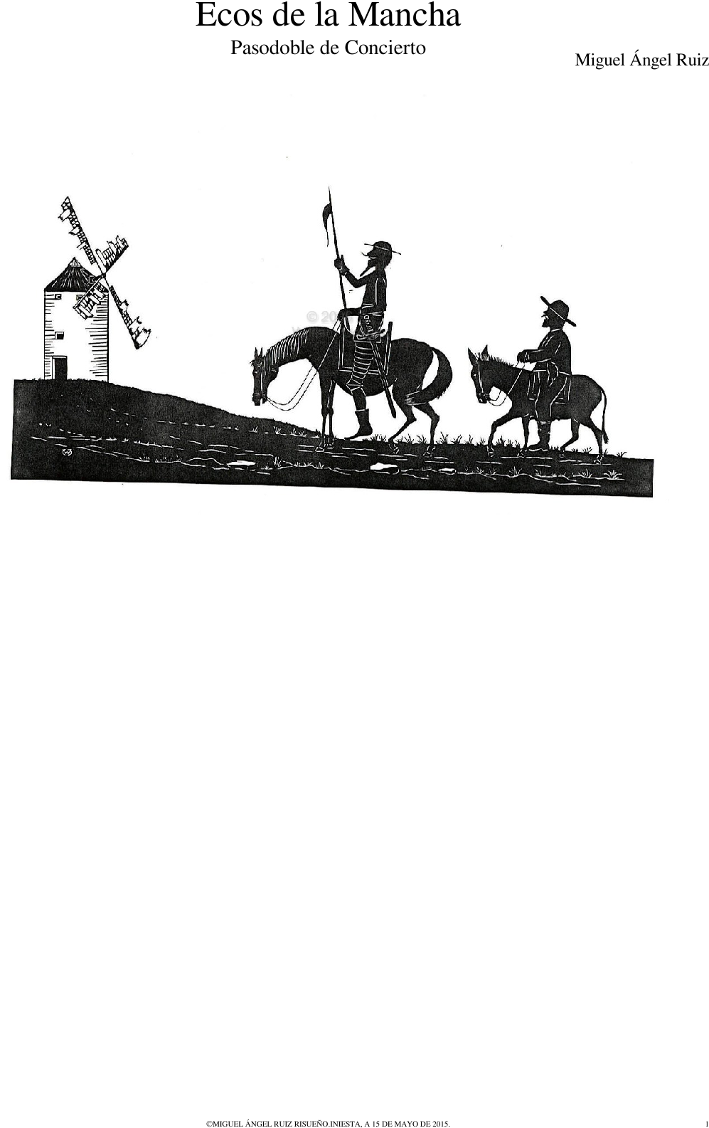 Don Quixoteand Sancho Panza Silhouette PNG Image