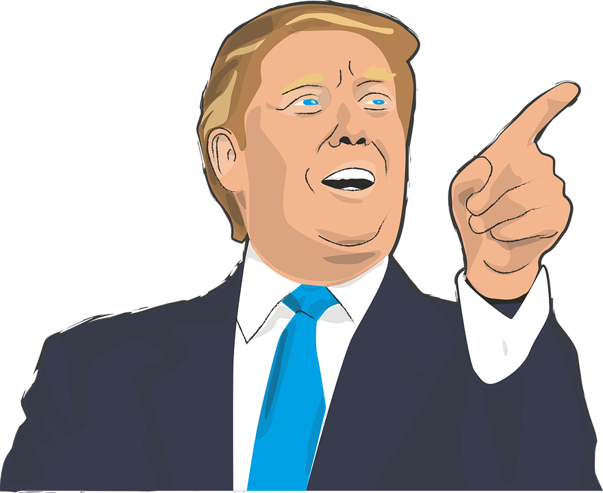 Donald Trump Pointing Illustration PNG Image