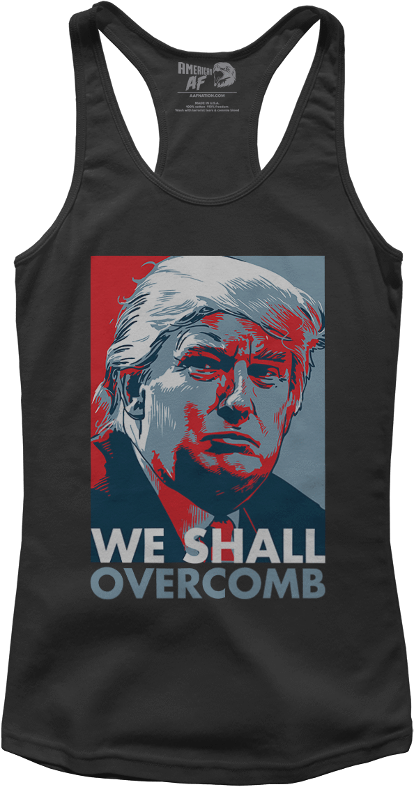 Donald Trump We Shall Overcomb Tank Top PNG Image