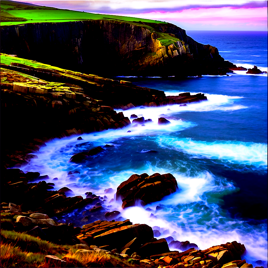 Donegal Rocky Coastline Png Wnh PNG Image