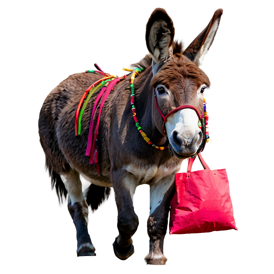 Donkey Carrying Bags Png Jgf PNG Image