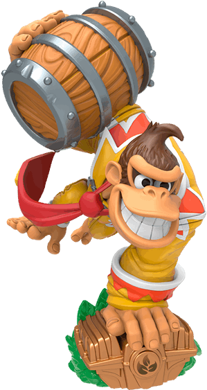 Donkey Kong Barrel Power Pose PNG Image