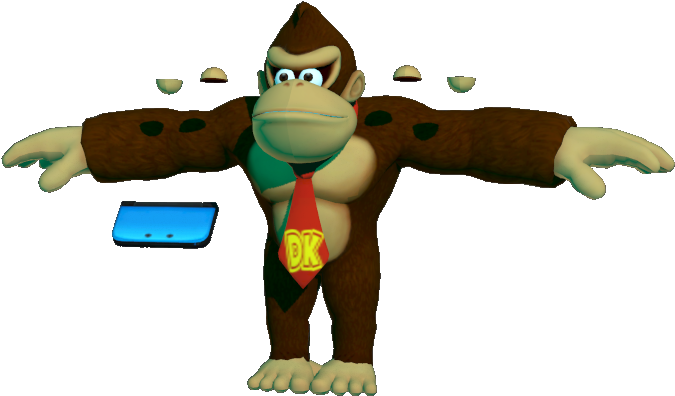 Donkey Kong3 D Model Pose PNG Image