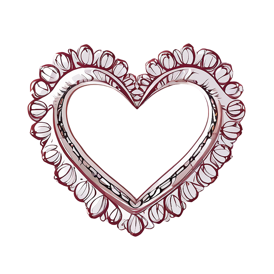 Doodle Heart Frame Png Aaq PNG Image