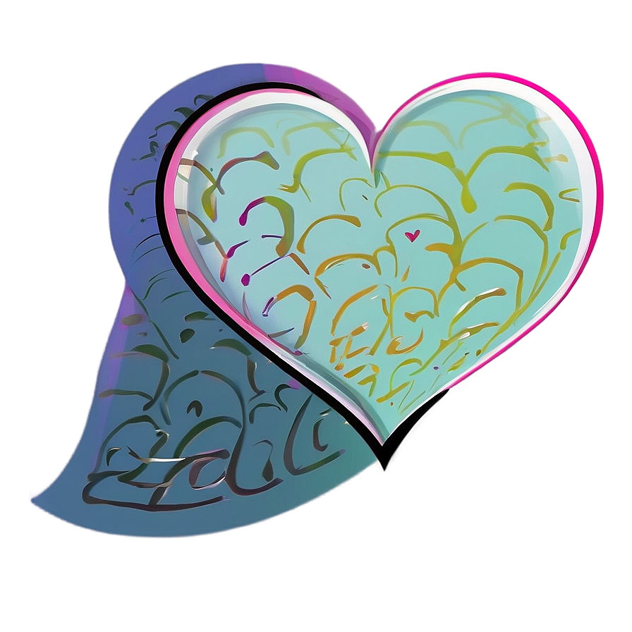 Doodle Heart Illustration Png Fml PNG Image