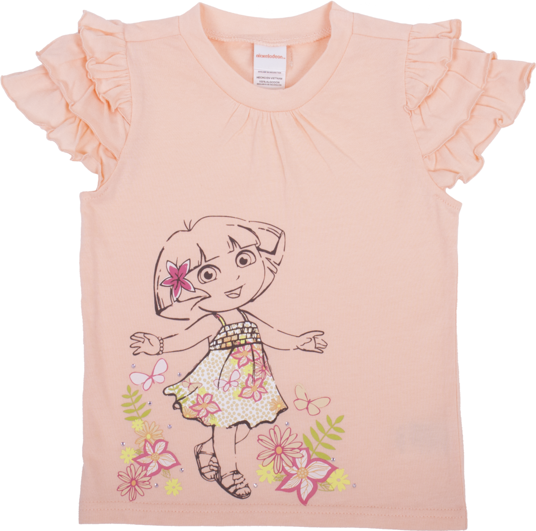 Dora The Explorer Pink Ruffle Shirt PNG Image