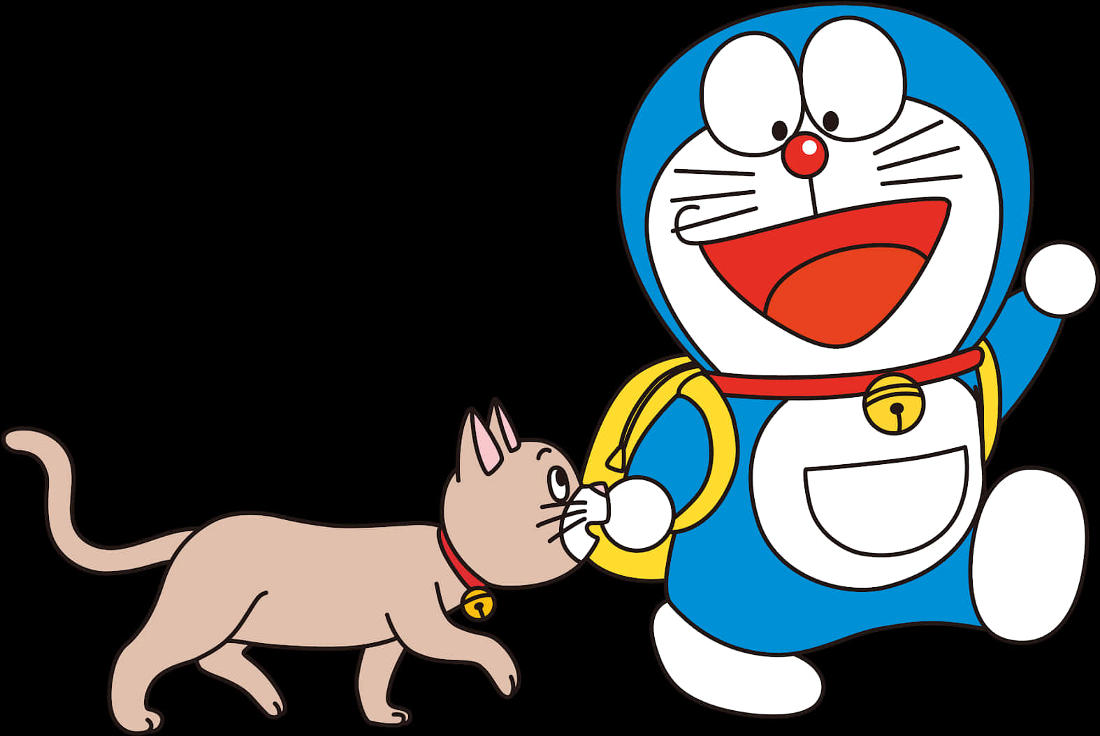 Doraemon_and_ Friend_ Illustration PNG Image