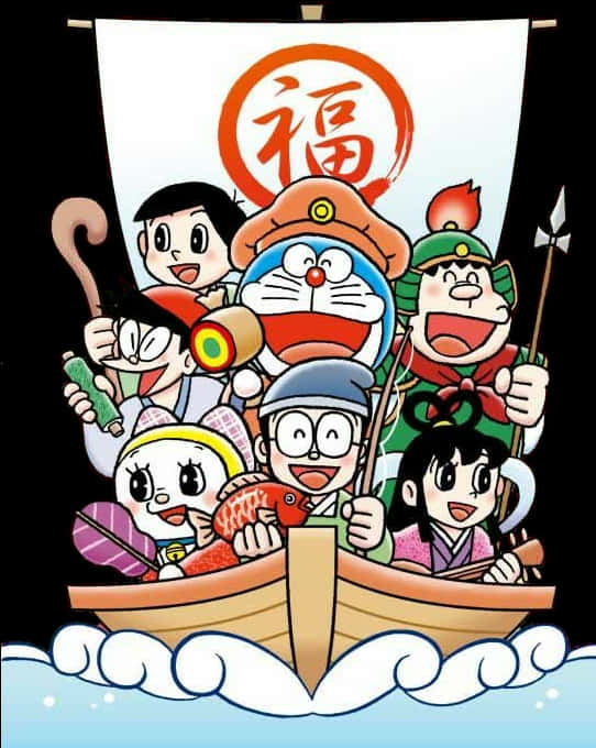 Doraemon_and_ Friends_ Treasure_ Hunt_ Adventure PNG Image