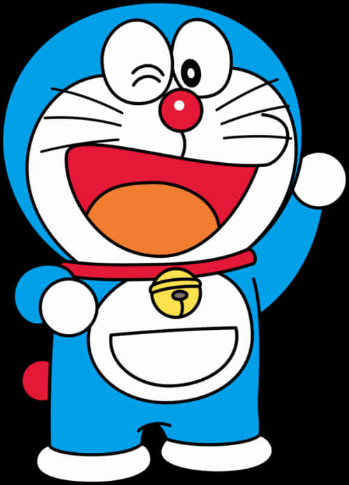 Doraemon Cheerful Robot Cat PNG Image