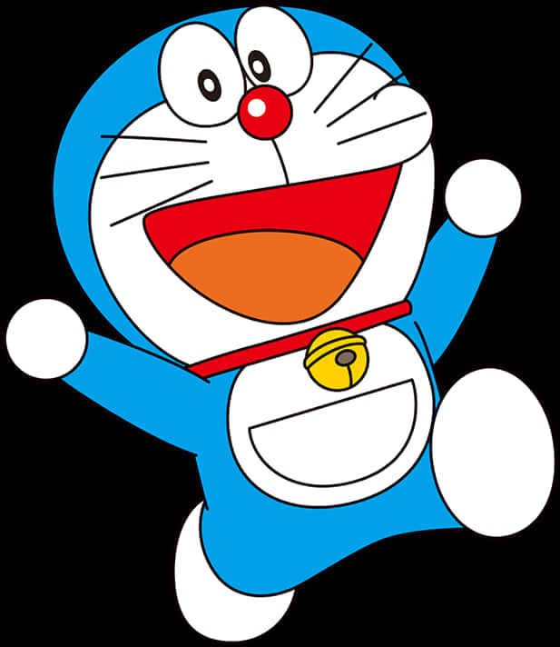 Doraemon_ Happy_ Character_ Art PNG Image