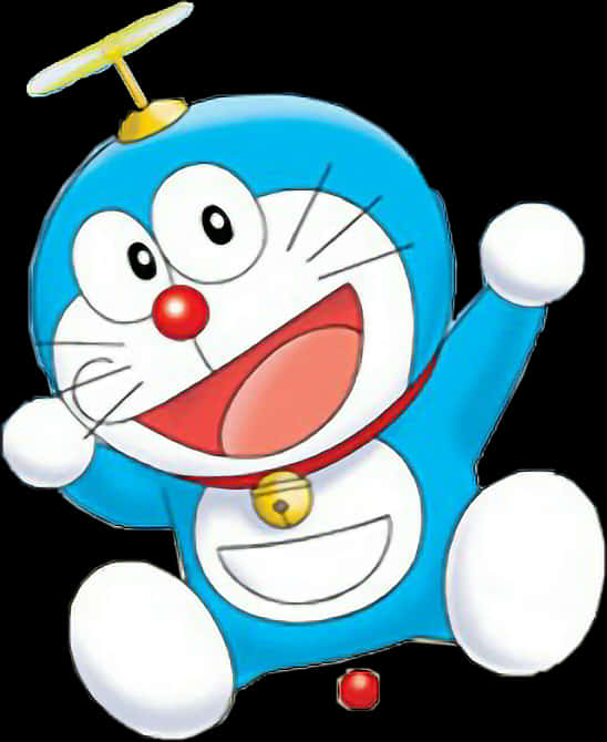 Doraemon Smiling Robot Cat PNG Image