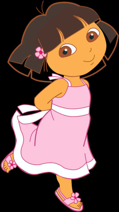 Dorain Pink Dress PNG Image