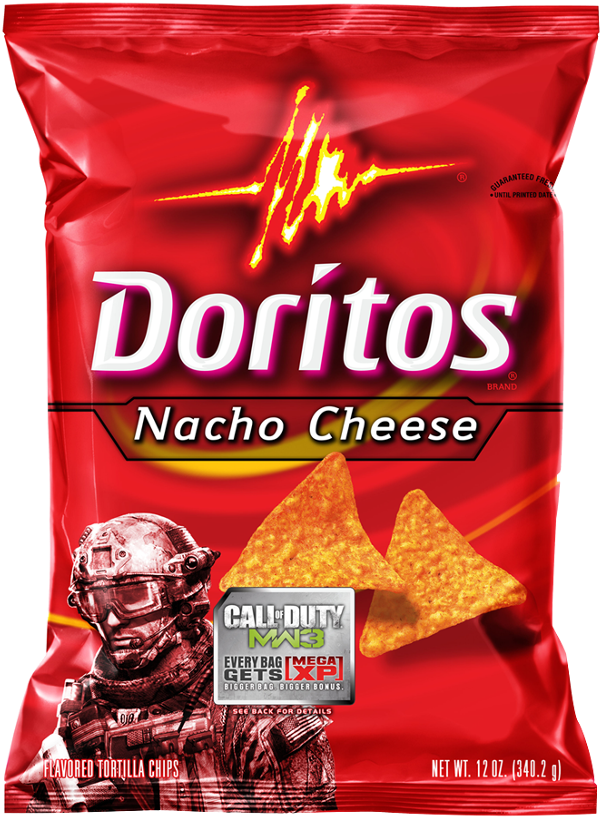 Doritos Nacho Cheese Callof Duty Promotion PNG Image