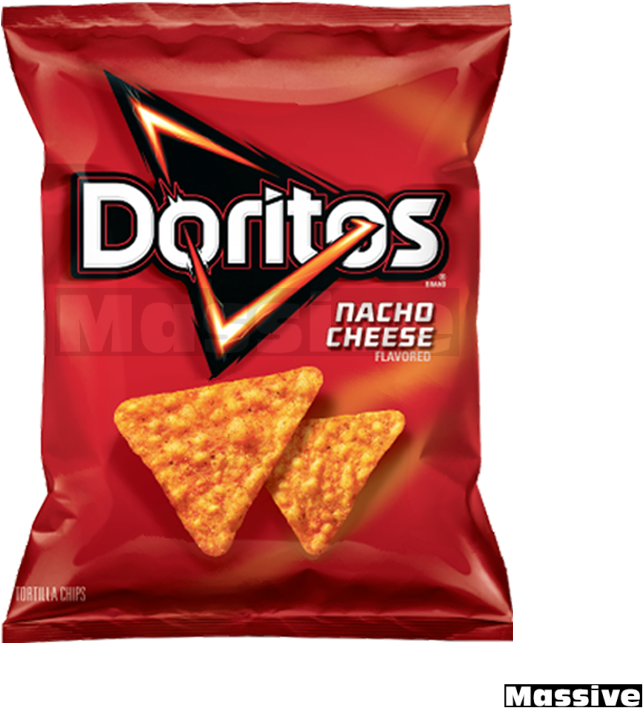 Doritos Nacho Cheese Flavored Chips Package PNG Image