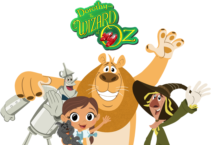 Dorothyand Wizardof Oz Animated Characters PNG Image