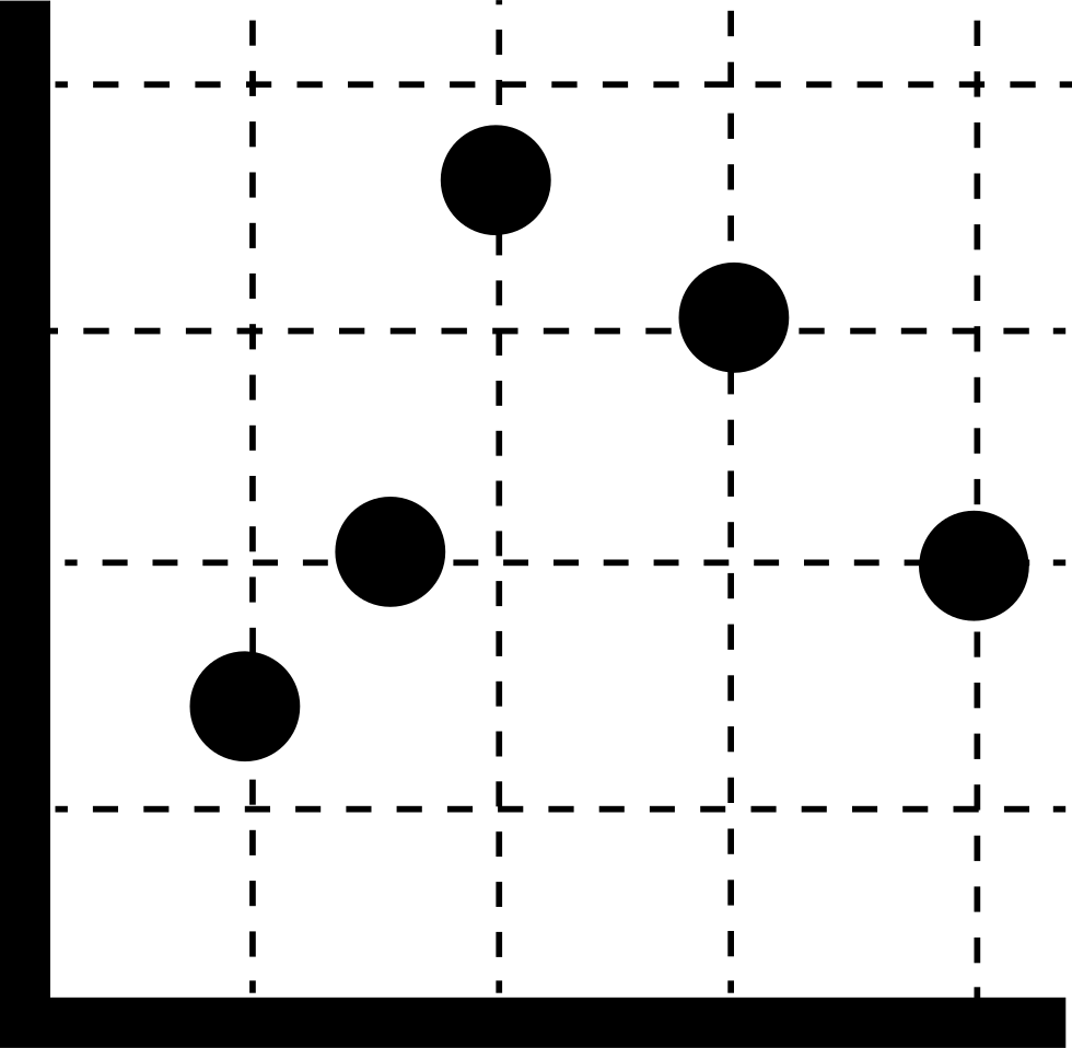 Dotted Gridwith Black Circles PNG Image