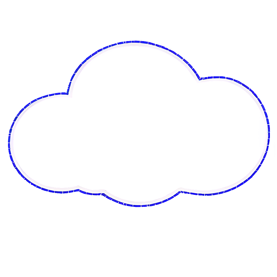 Dotted Line Cloud Shape Png Pgr PNG Image