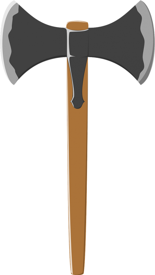 Double Bladed Axe Illustration PNG Image