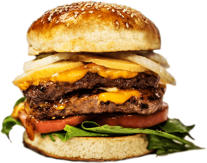 Double Cheeseburger Deluxe PNG Image