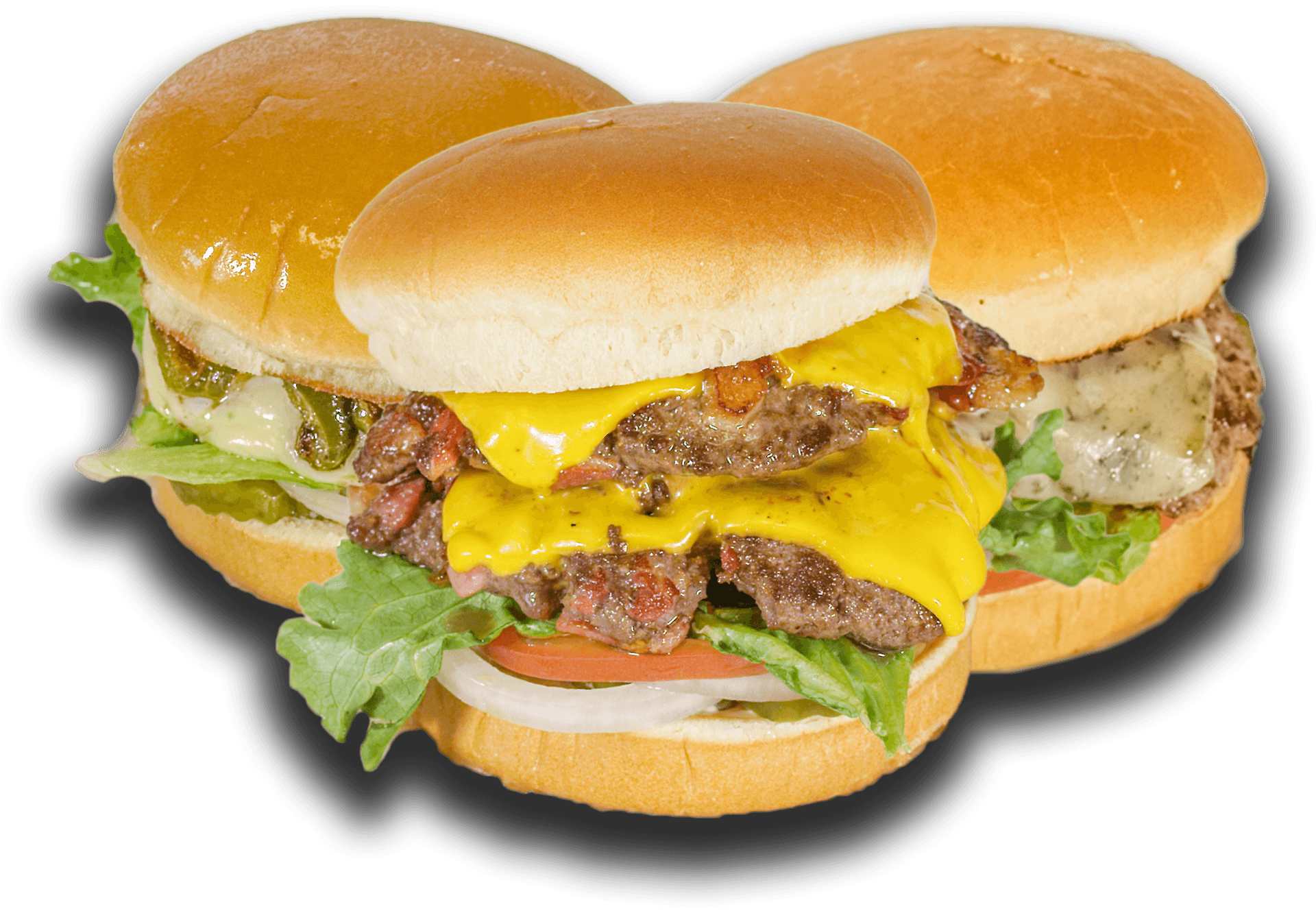 Double Cheeseburger Deluxe PNG Image